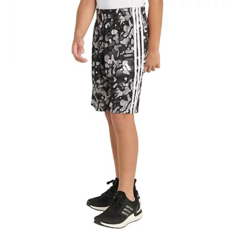 Adidas Big Boys Mid Rise Pull-on Short, Xl (18-20) Husky, Black